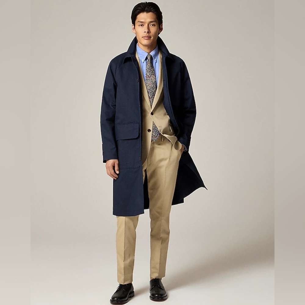 J.Crew Rivington car coat in water-resistant cotton twill